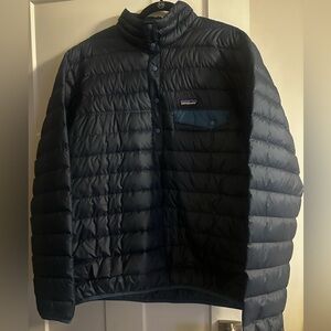 Men’s down snap-T pullover. Size XL. Navy